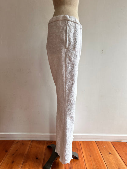 old fabric slim flare pants