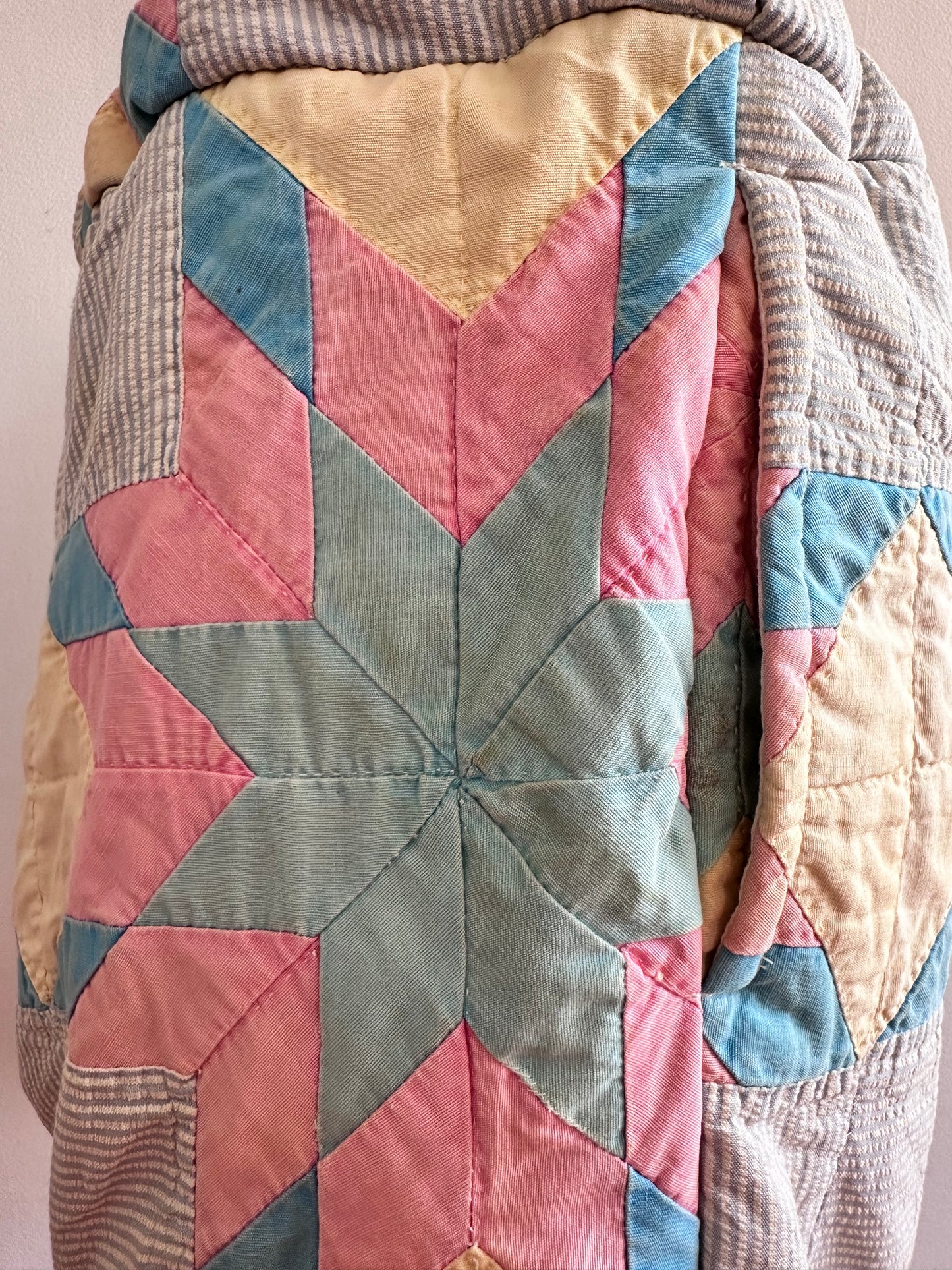 old quilt short pants