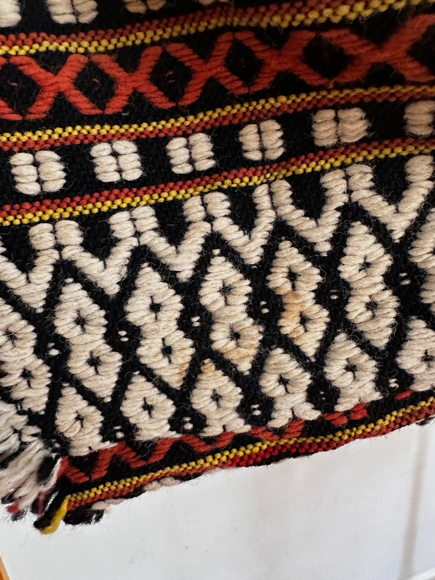 old handwoven textile set-up