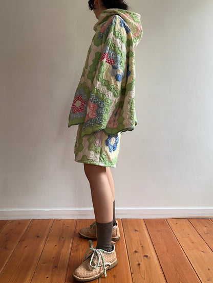 old quilt short pants