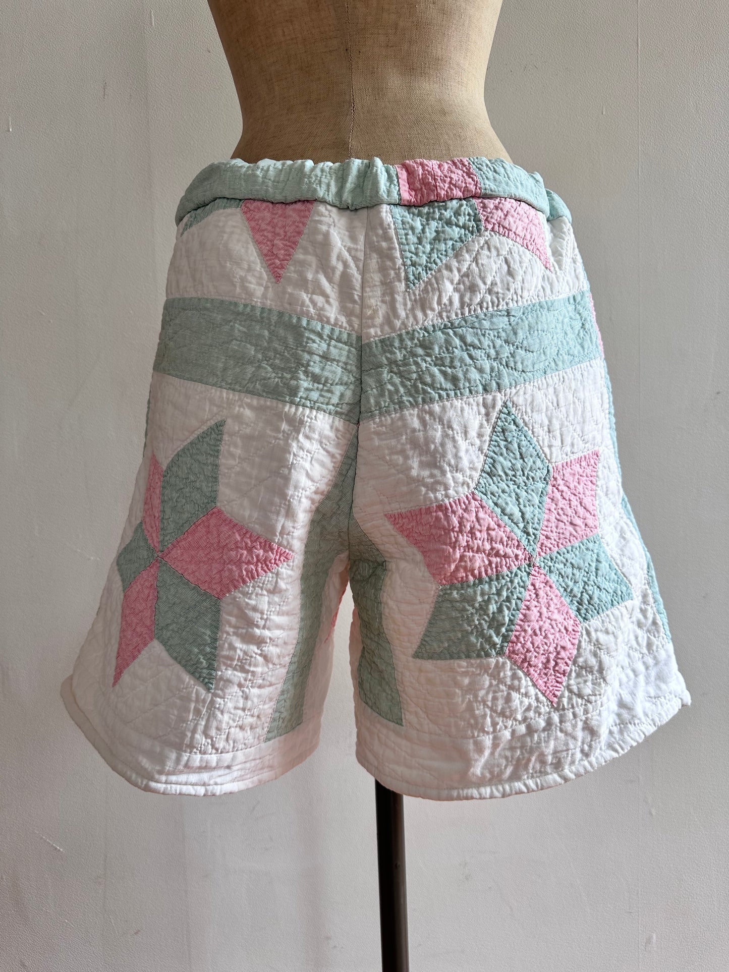 old quilt short pants