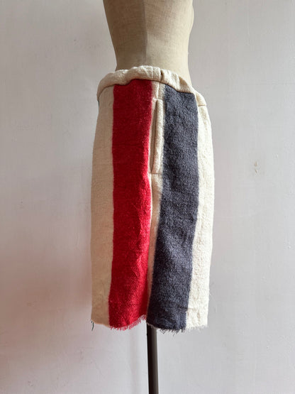 old blank short pants / stripe