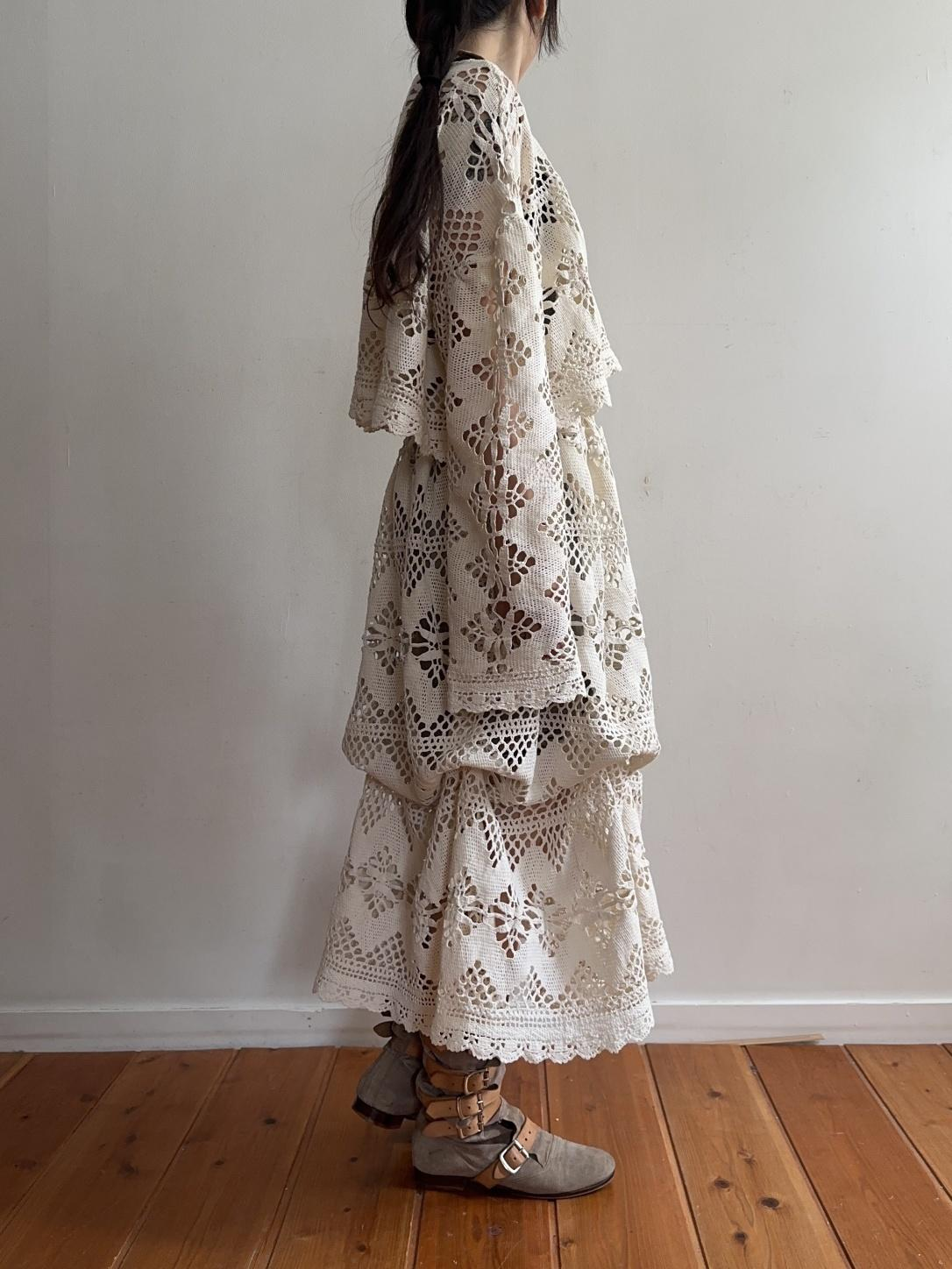 old crochet lace little change skirt