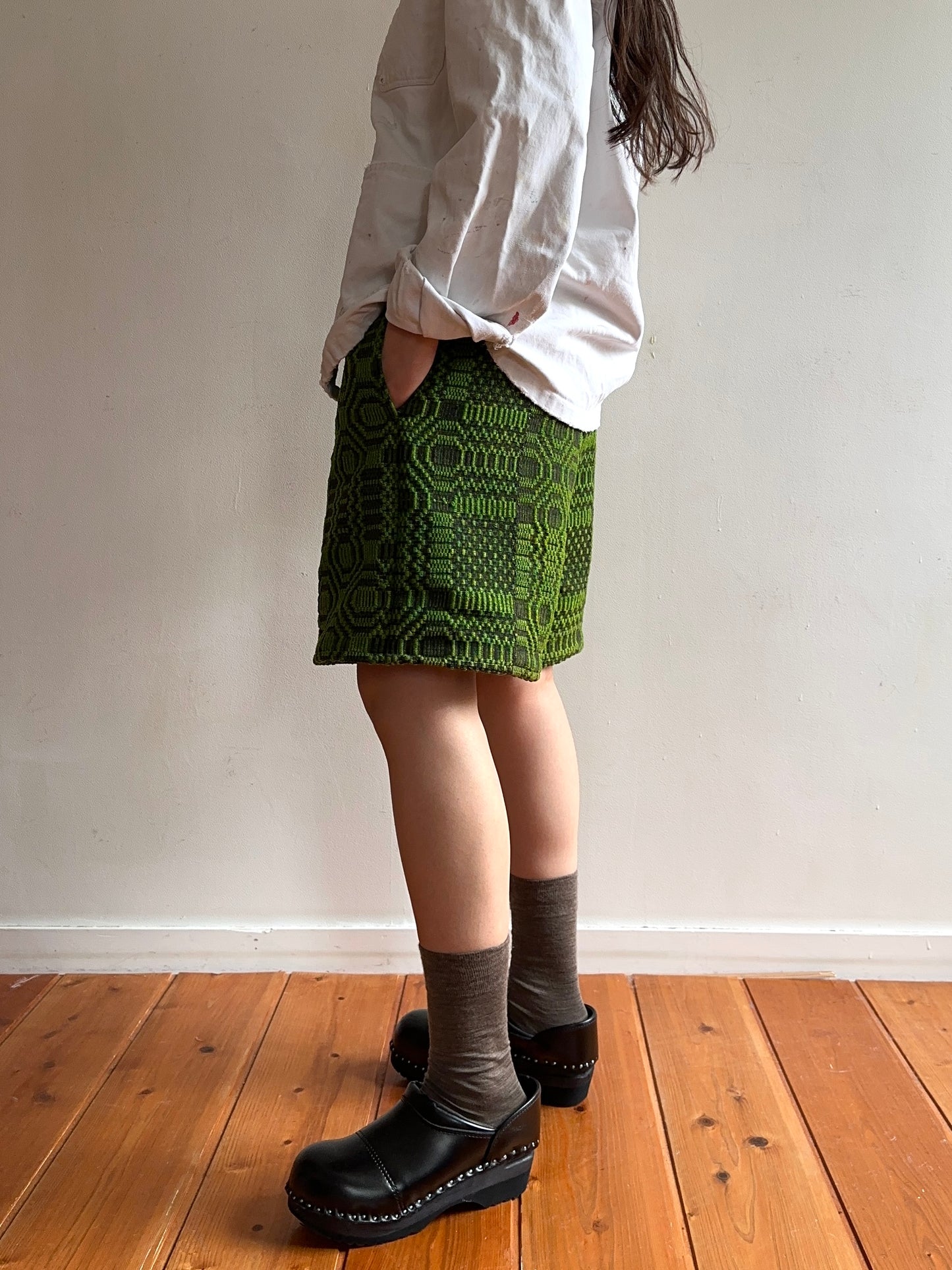 old coverlet short pants / green