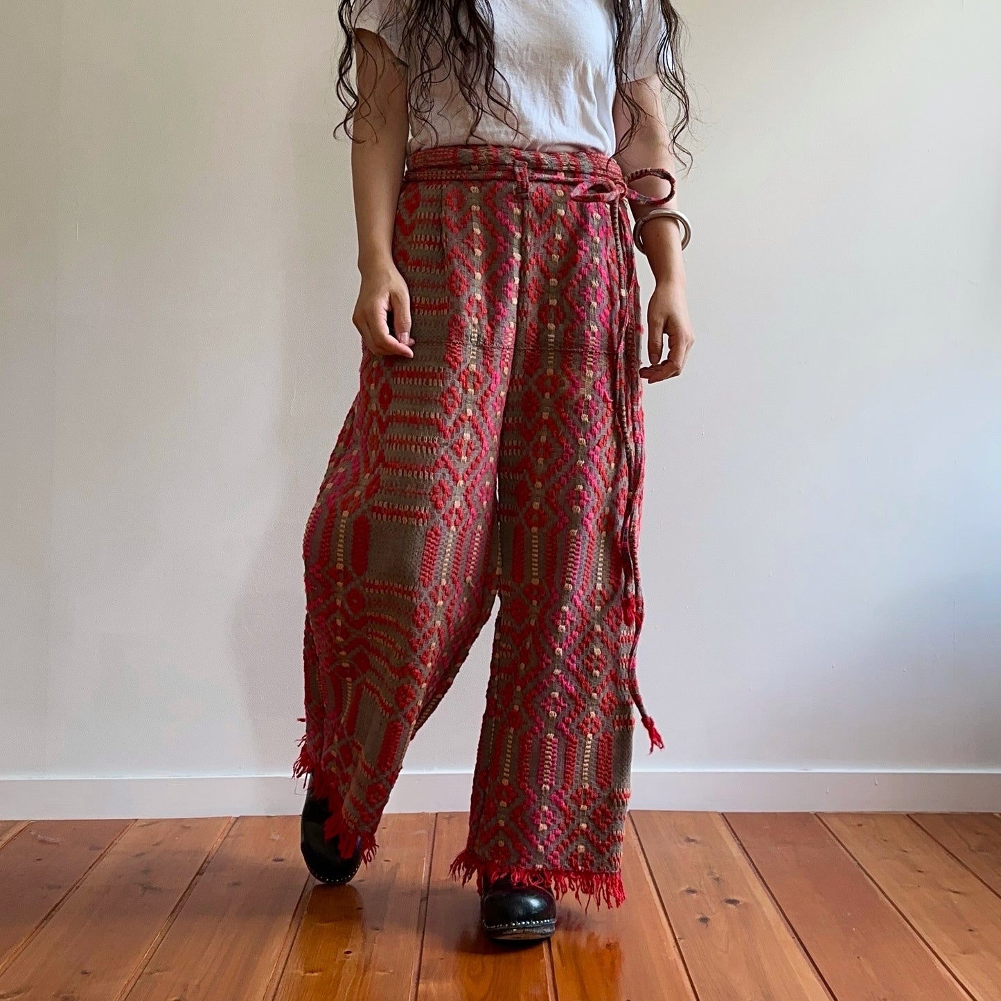 old coverlet tuck wide pants