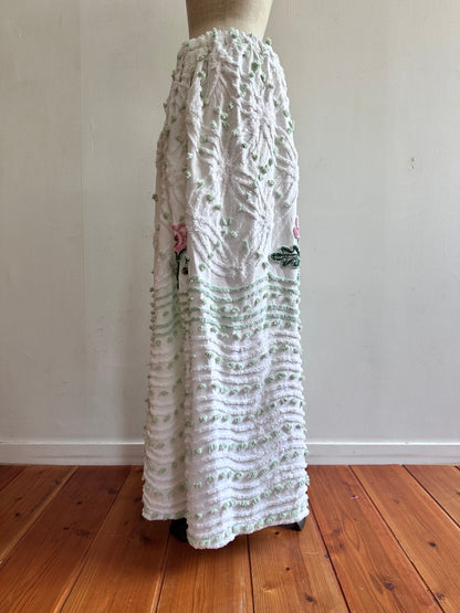 old chenille many tuck pants / muscat