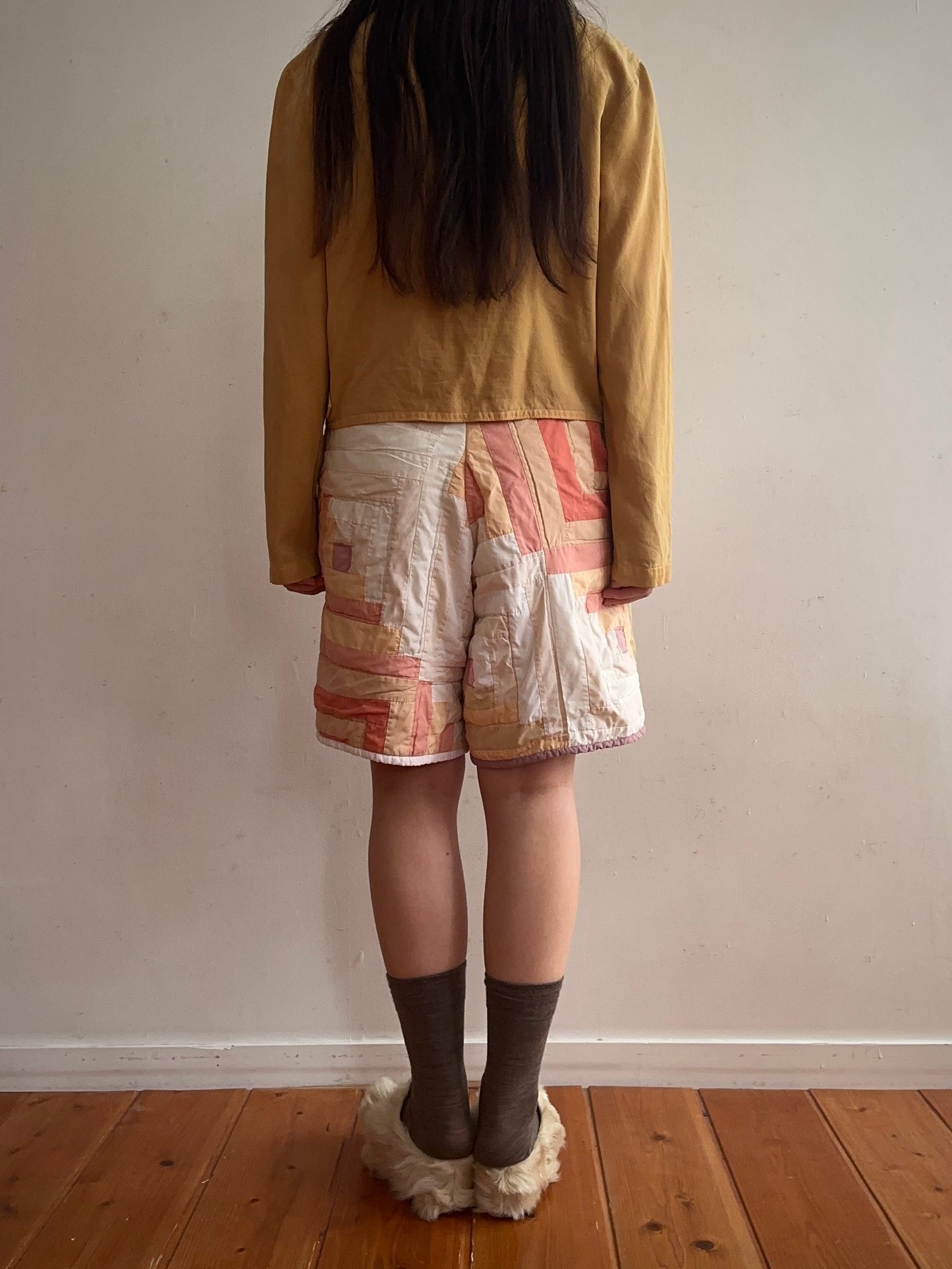 old quilt short pants