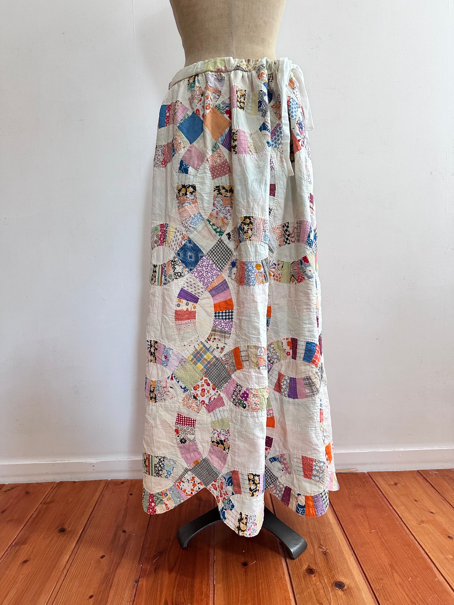 old quilt little change skirt