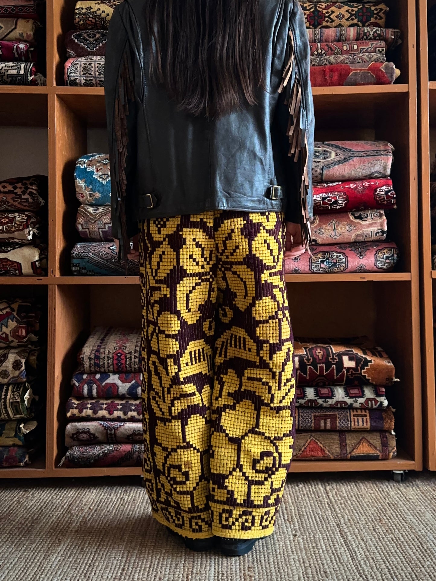 old coverlet tuck wide pants
