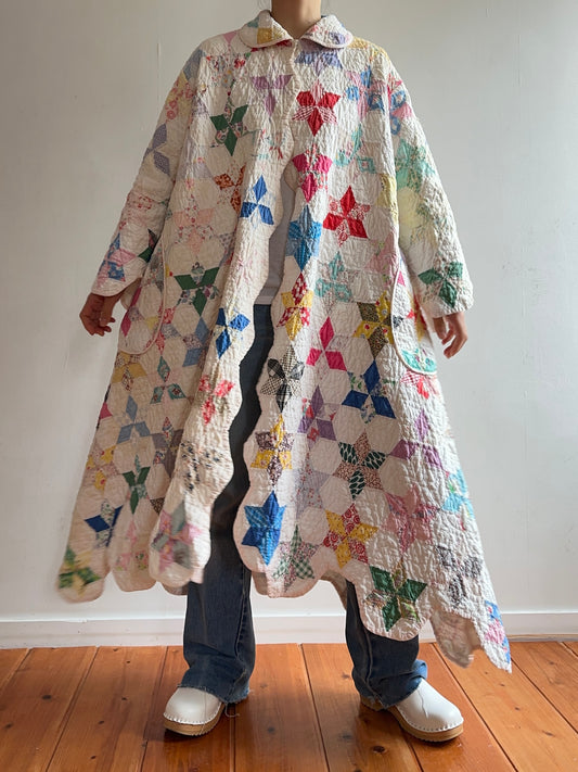 old quilt dress coat