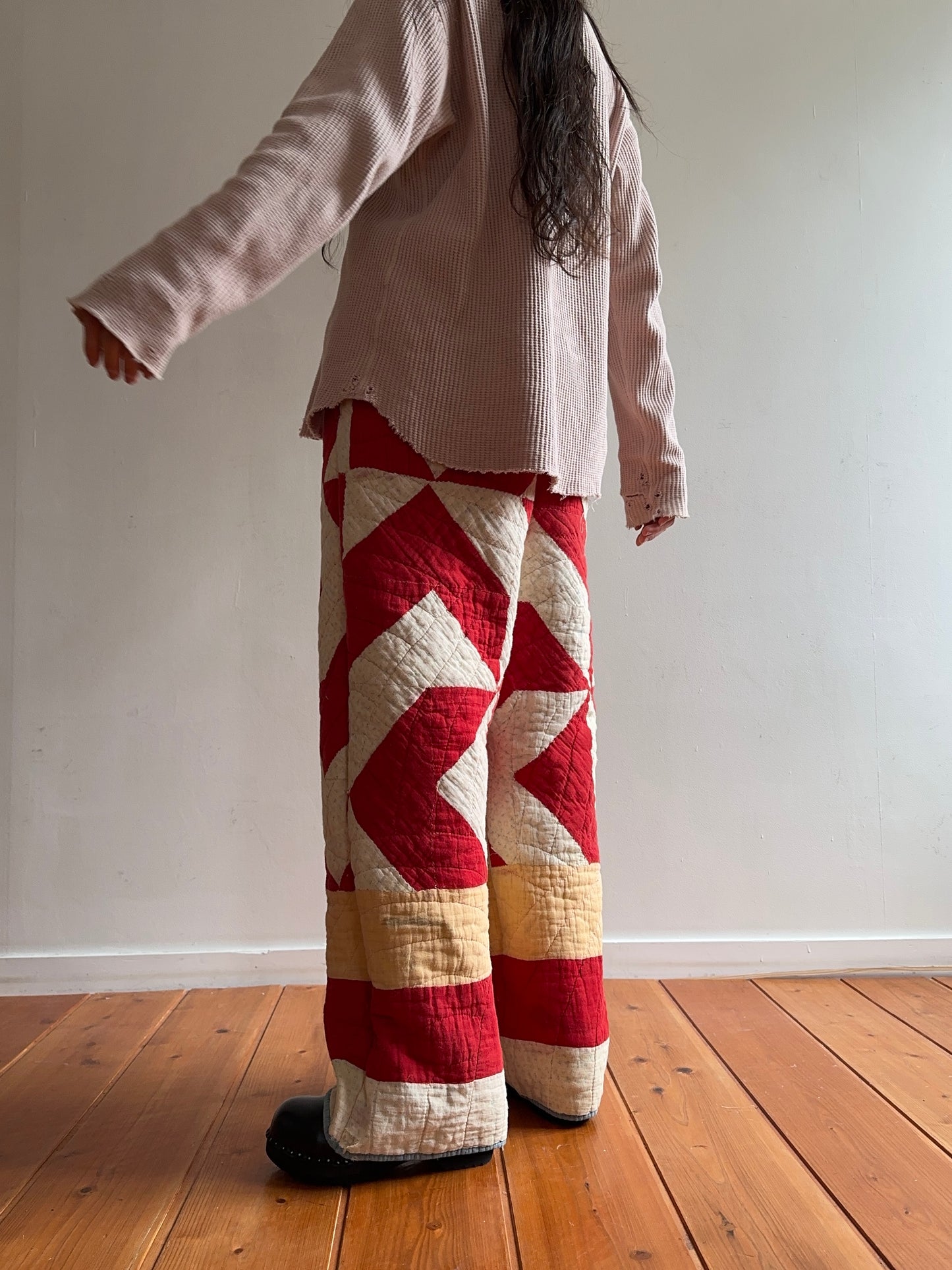 antique quilt pants