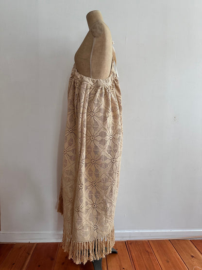 old lace gather skirt