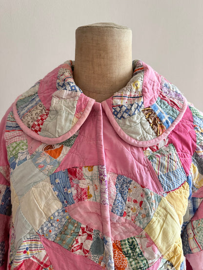 old quilt dress coat