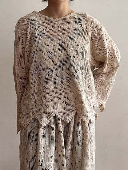 old crochet lace sailor shirts