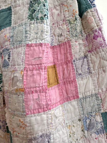 old quilt tuck short pants “boro”