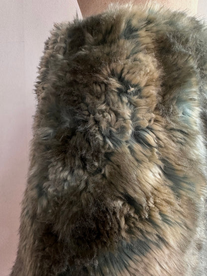 old fur short pants / fog blue