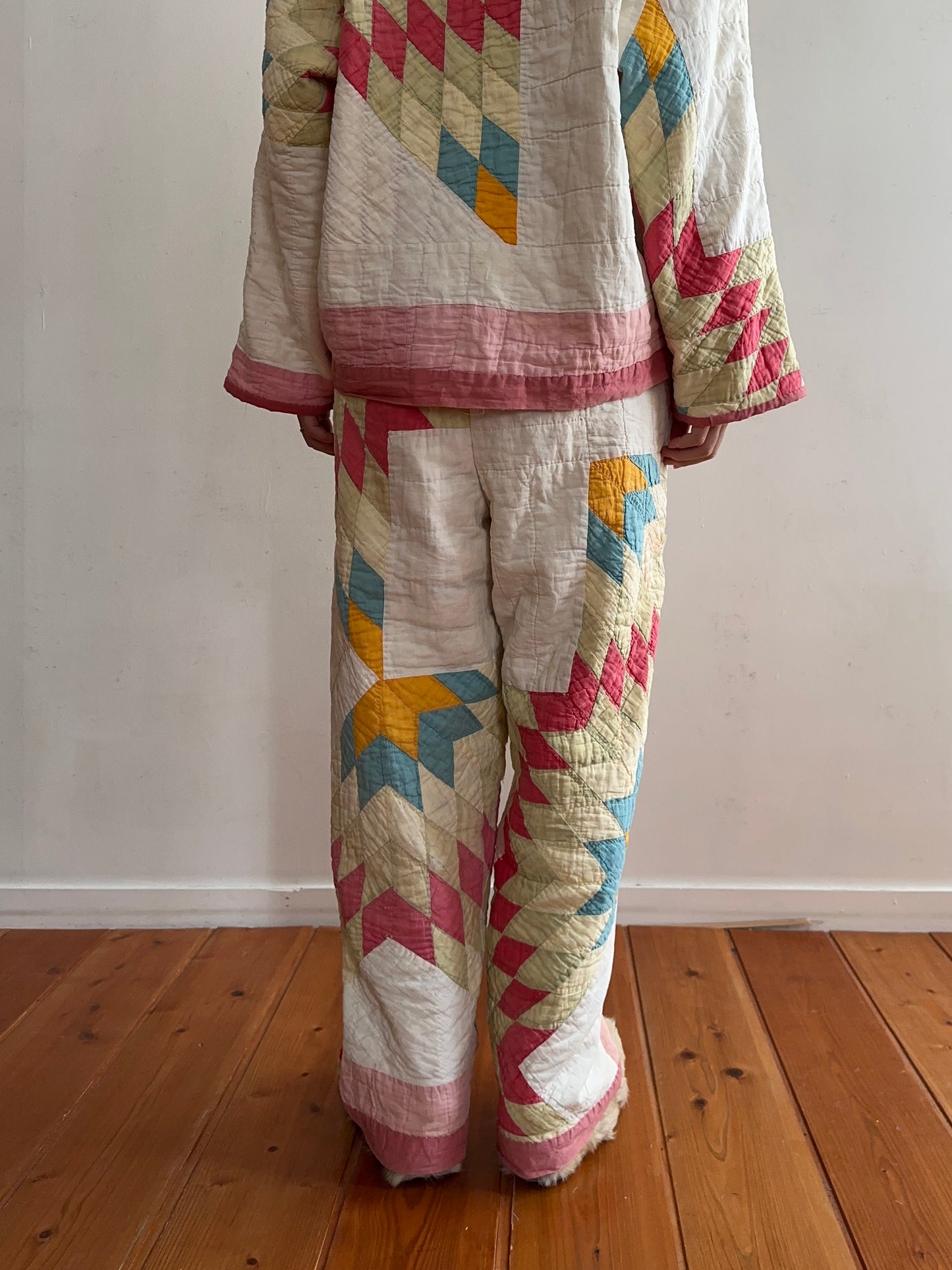 antique quilt pants