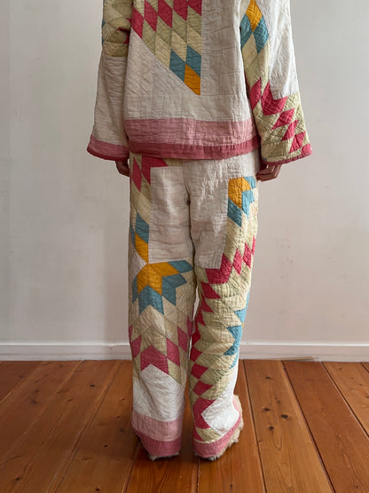 antique quilt pants
