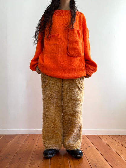 old fur pants / custard