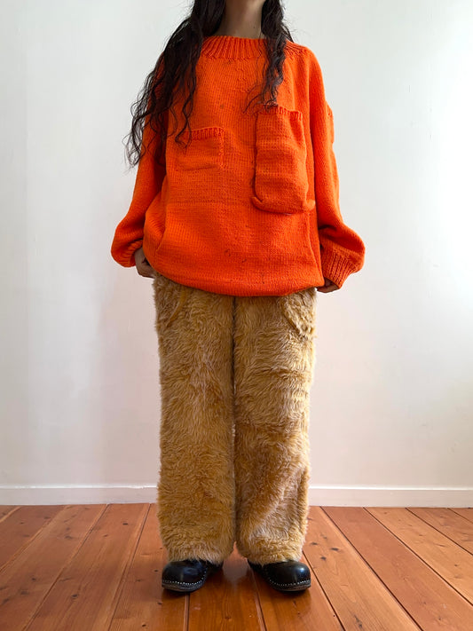 old fur pants / custard