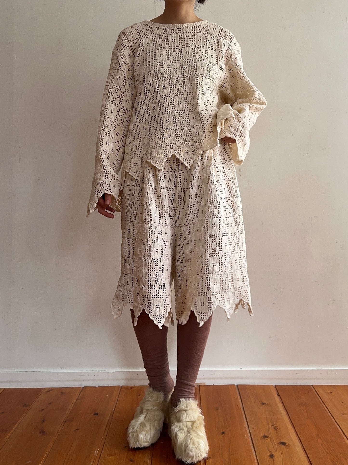 old crochet lace sailor shirts