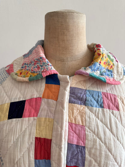 old quilt dress coat