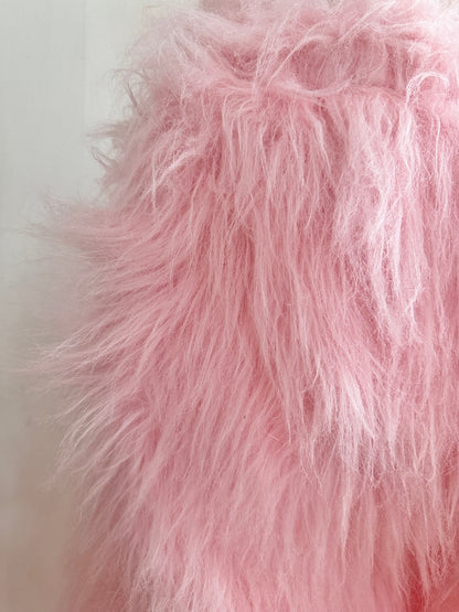 old fur half pants / pink