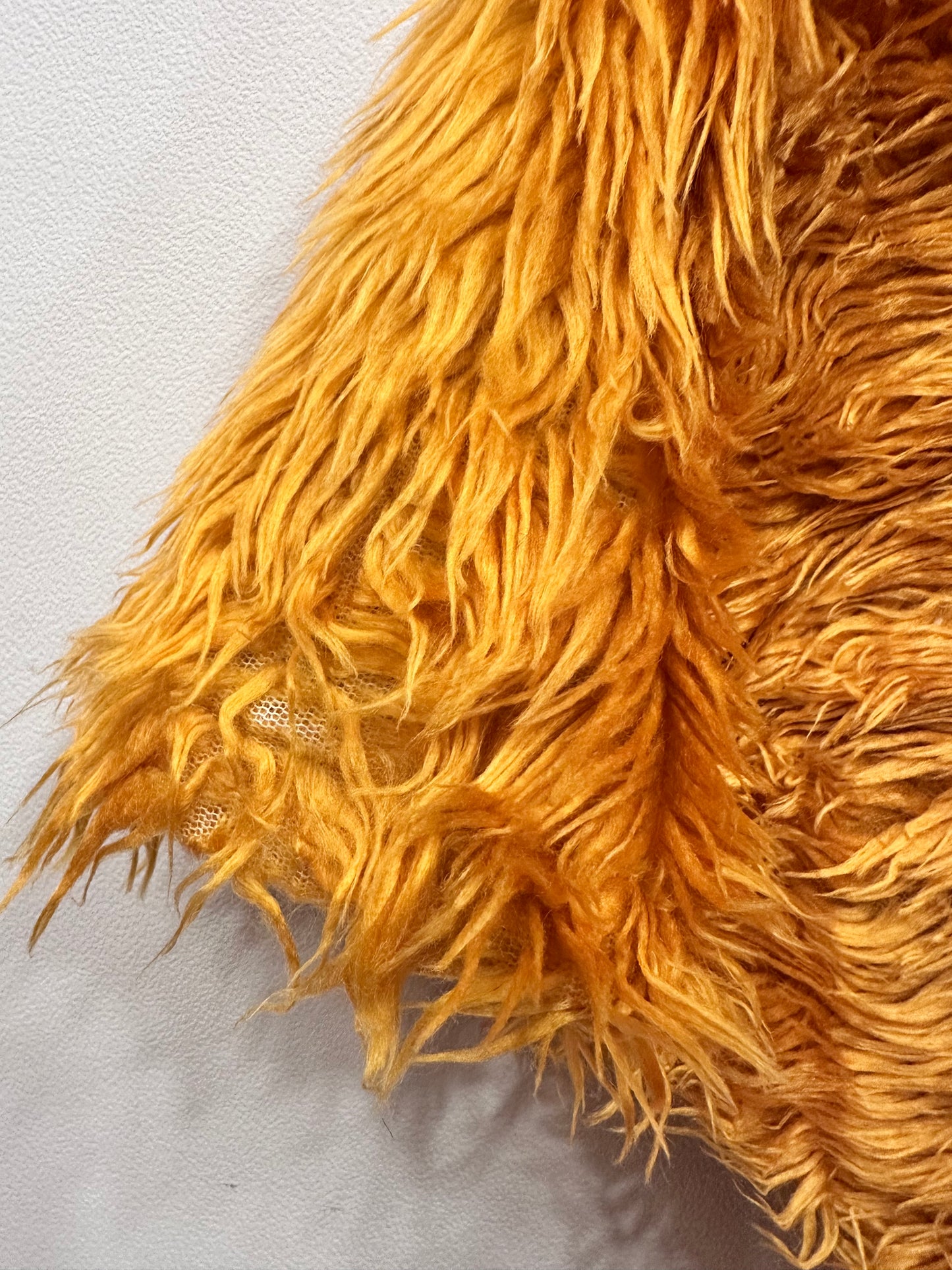 old fur half pants / marigold