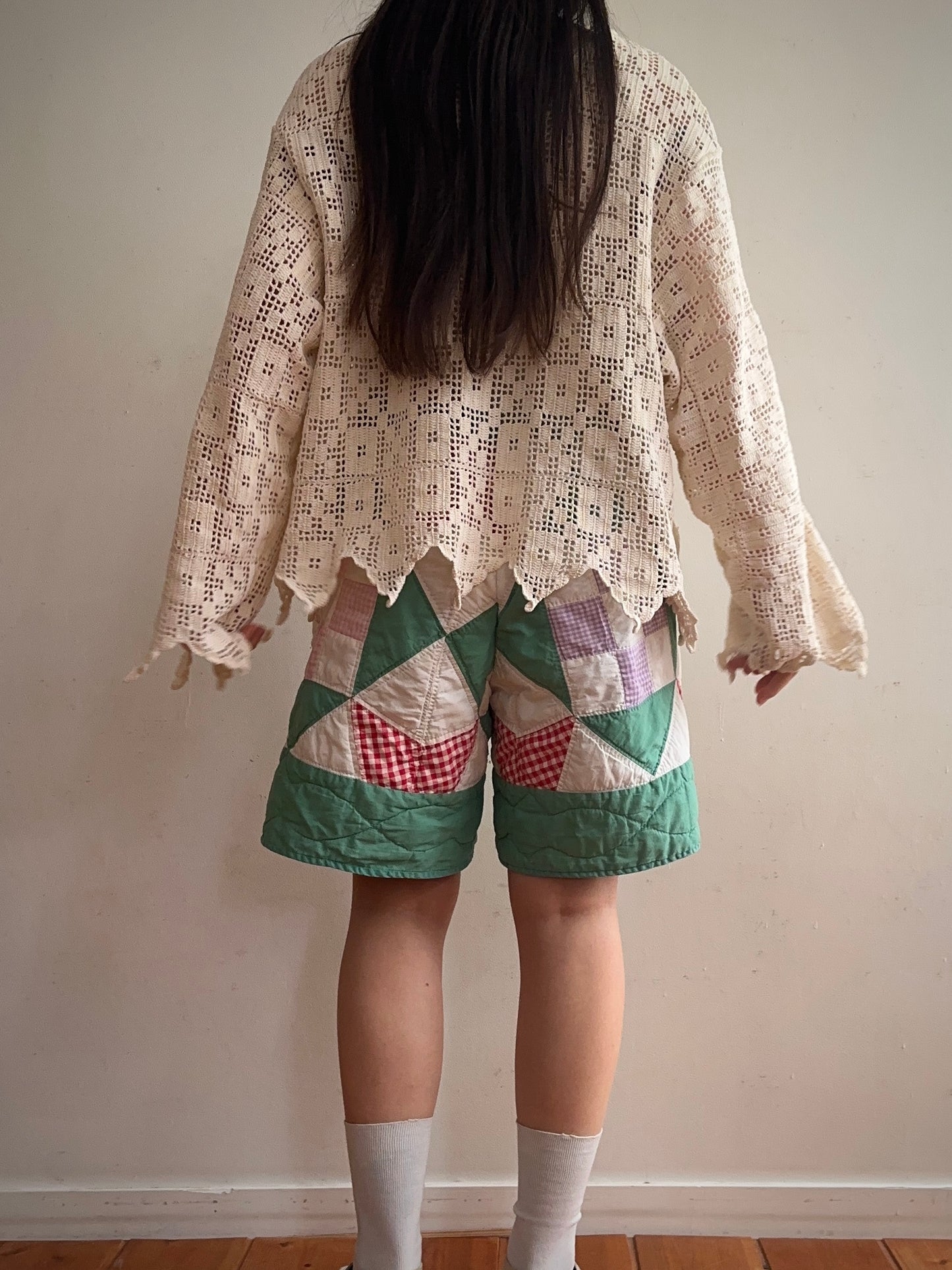 old quilt short pants