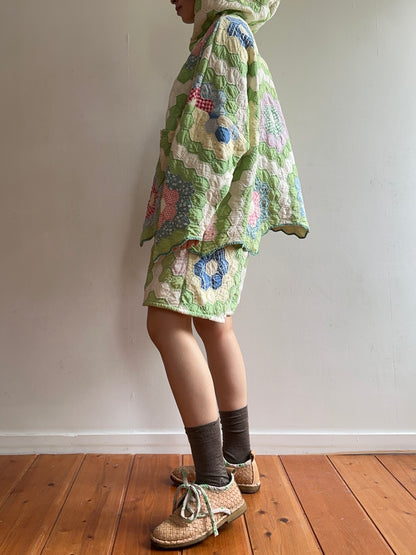 old quilt short pants