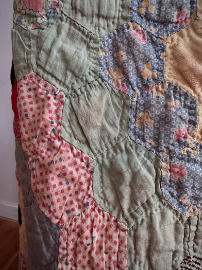 old quilt gather skirt