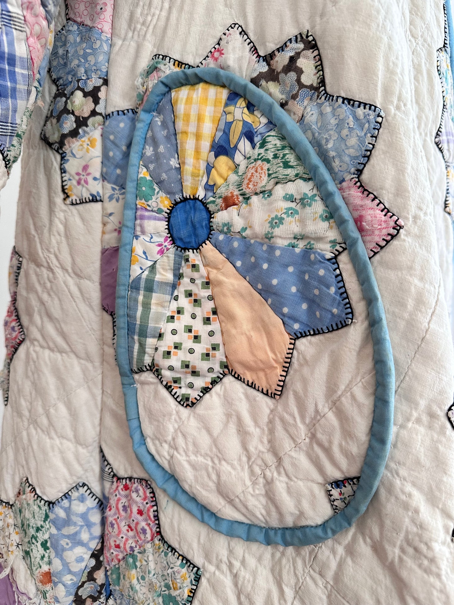 old quilt dress coat
