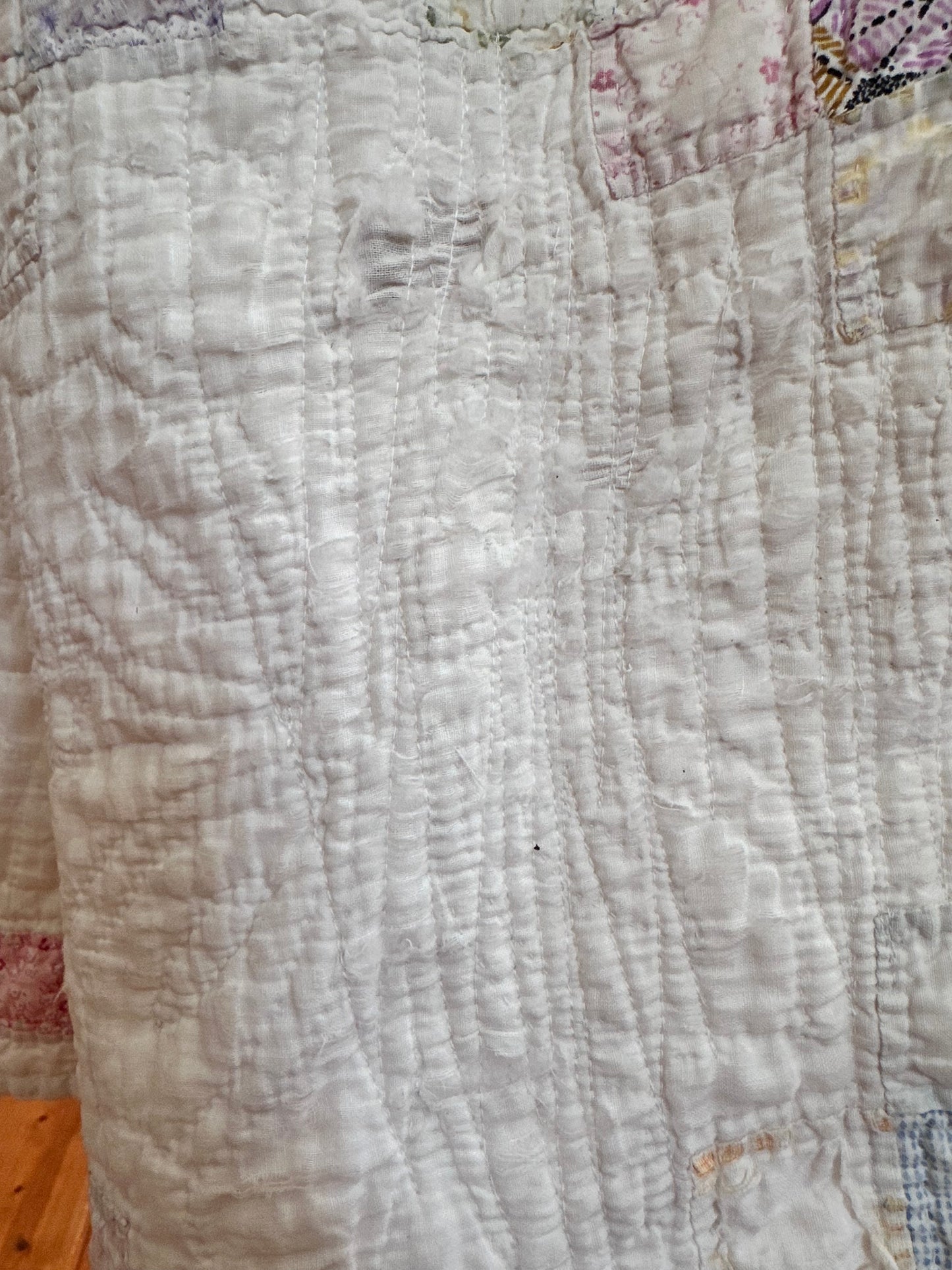 old quilt tuck short pants “boro”