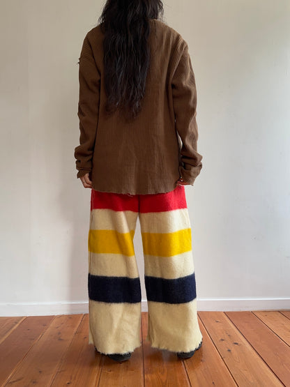 old blanket tuck wide pants