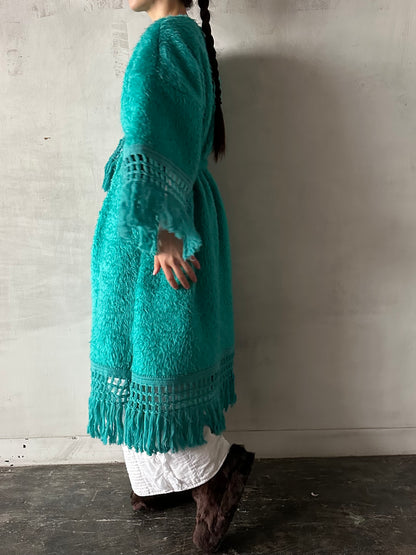 old fur fringe dress