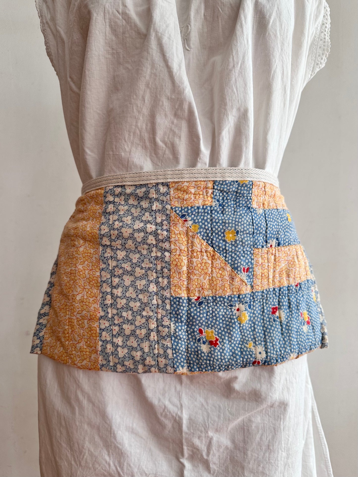 old quilt work apron