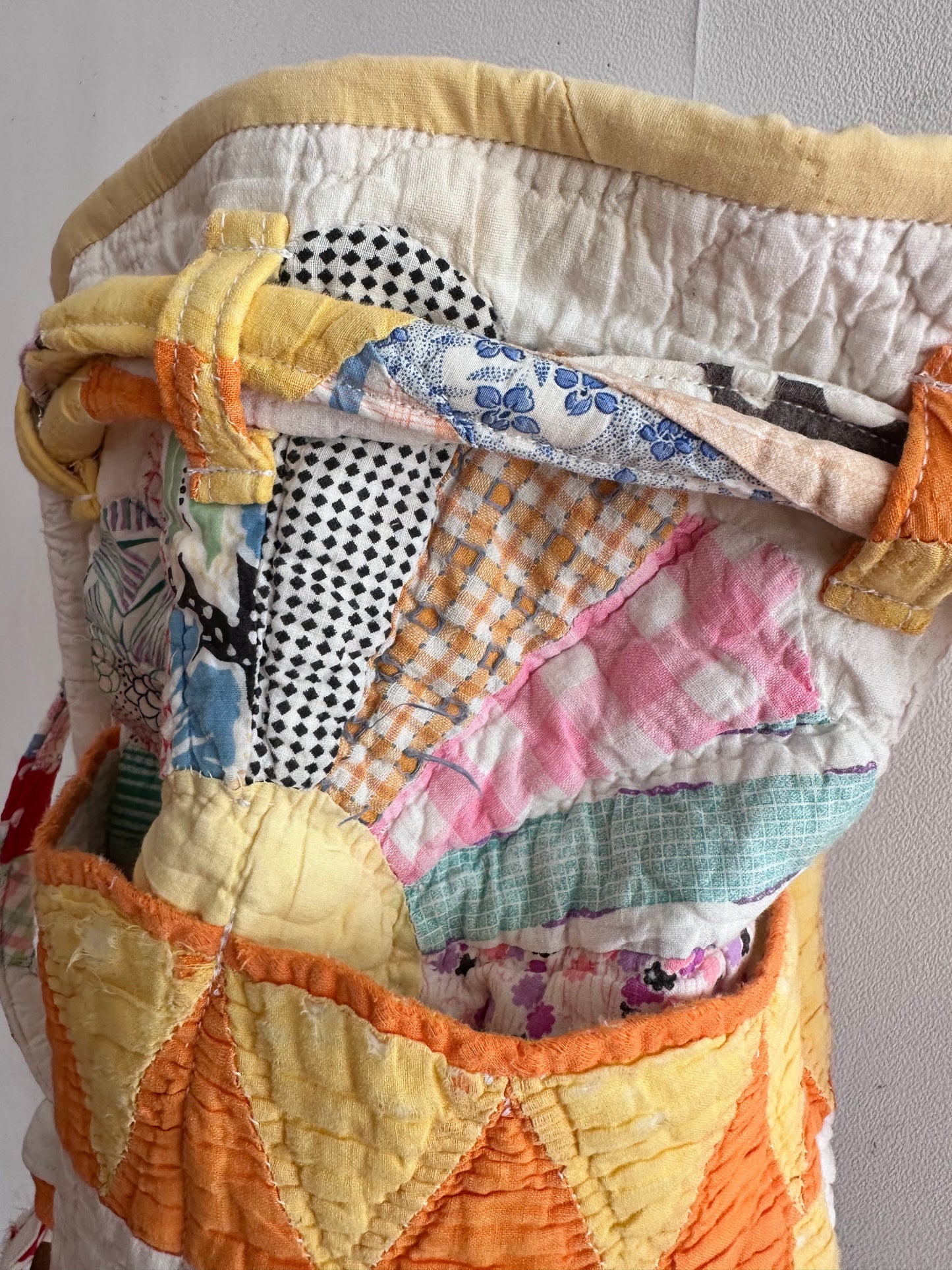 old quilt pocket bag