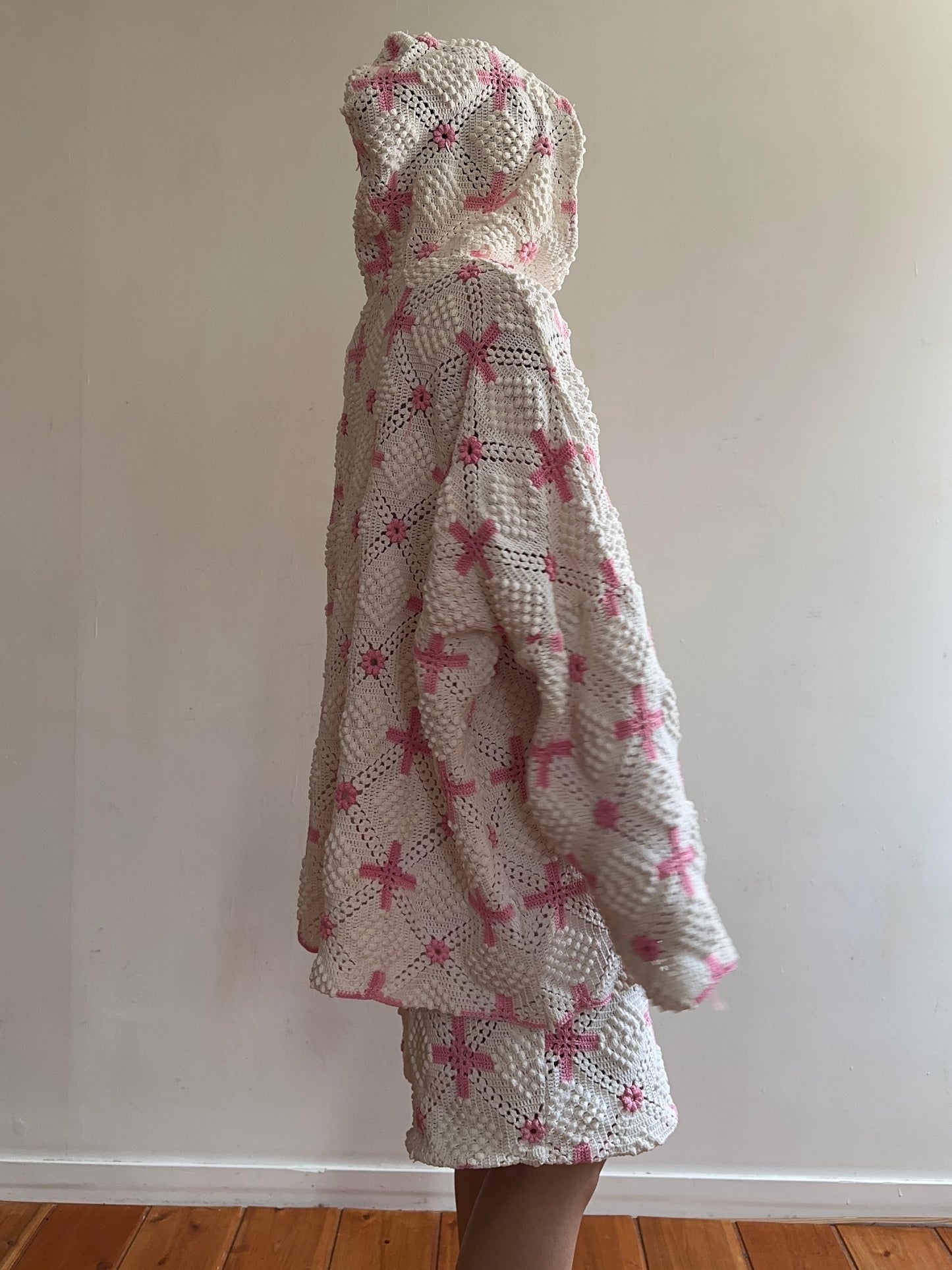 old crochet lace parka