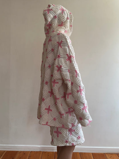 old crochet lace parka