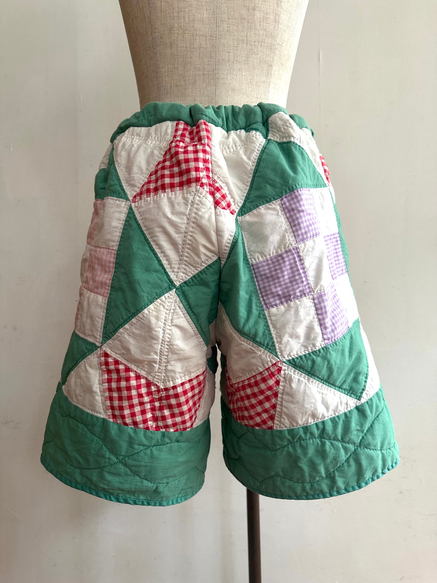 old quilt short pants