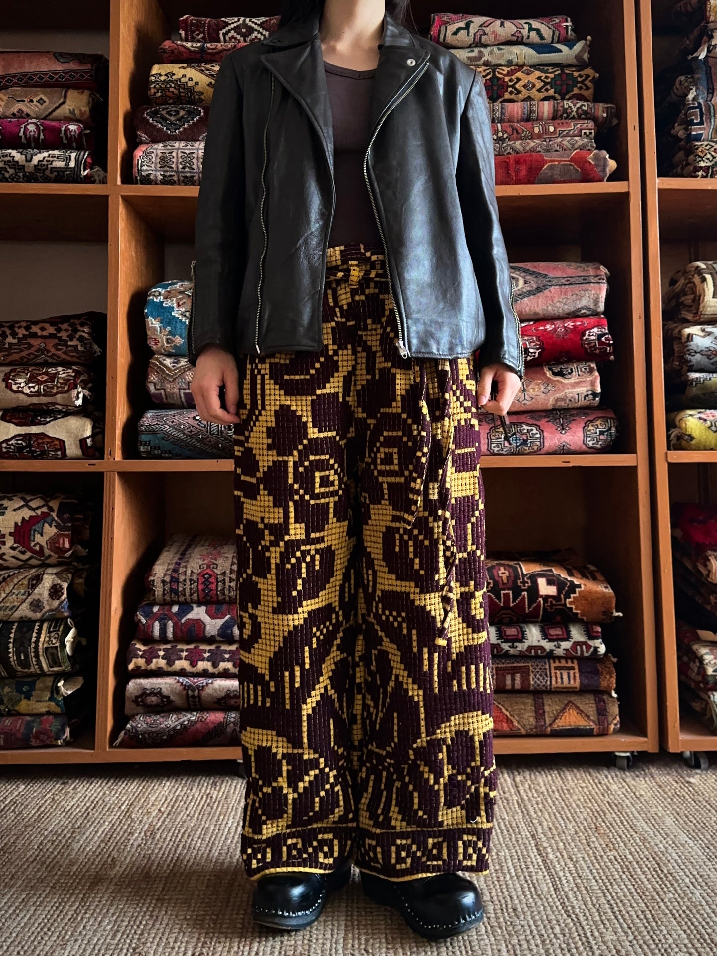 old coverlet tuck wide pants