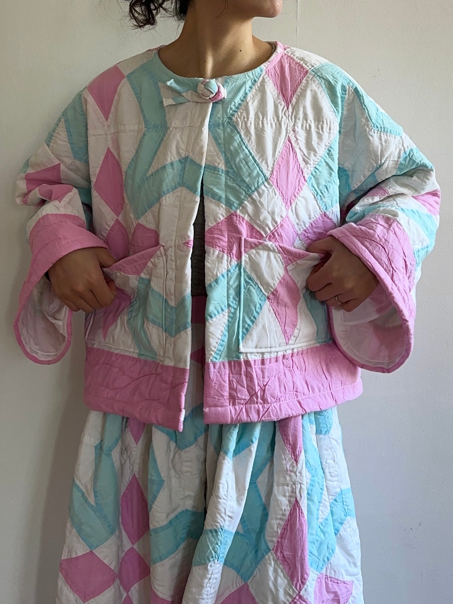 vecchia giacca corta trapuntata