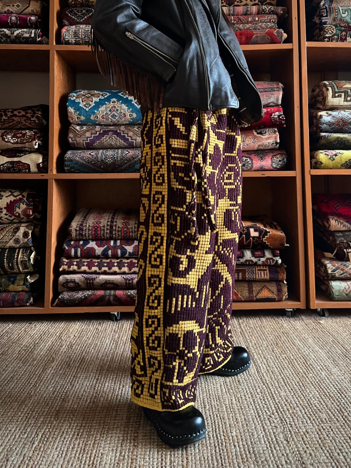 old coverlet tuck wide pants
