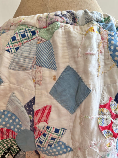 old quilt tuck short pants